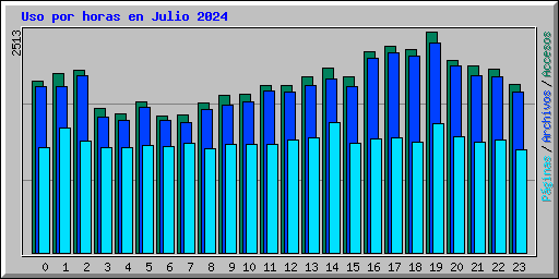 Uso por horas en Julio 2024