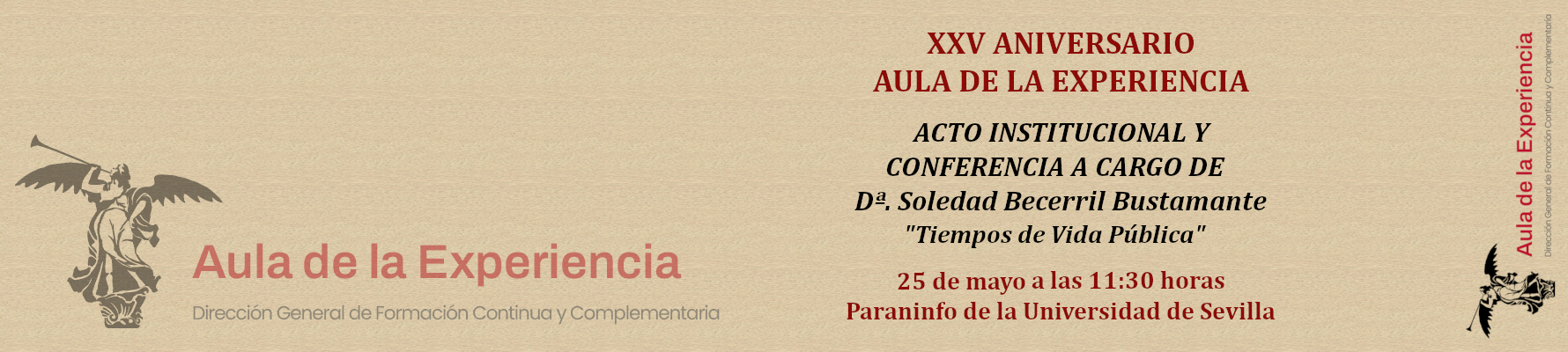 FORMULARIO INSCRIPCIÓN XXV ANIVERSARIO AULA DE LA EXPERIENCIA