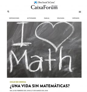 Ciclo matemáticas caixa forum sevilla