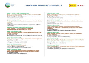 Lee más sobre el artículo Programa Seminarios 2015-2016