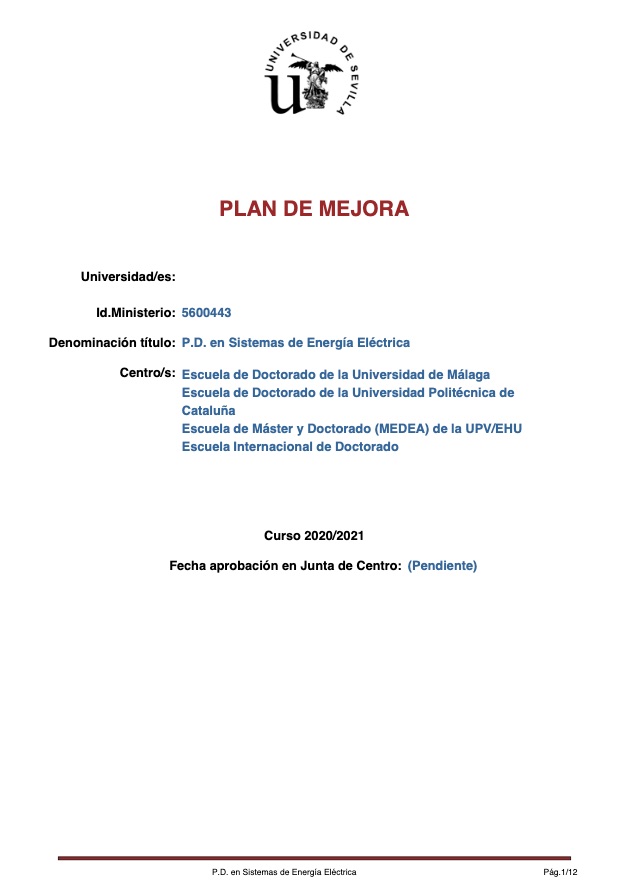 Plan de mejora 20/21