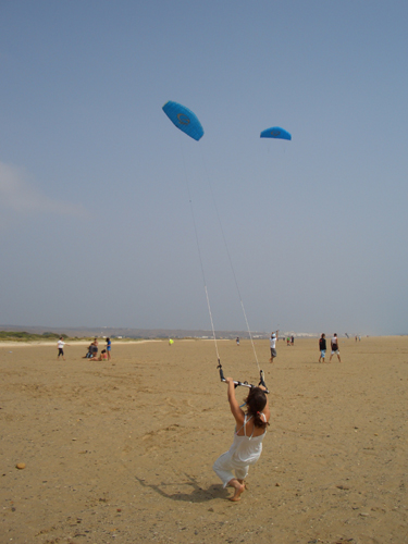 Aprendiendo Kite surfing