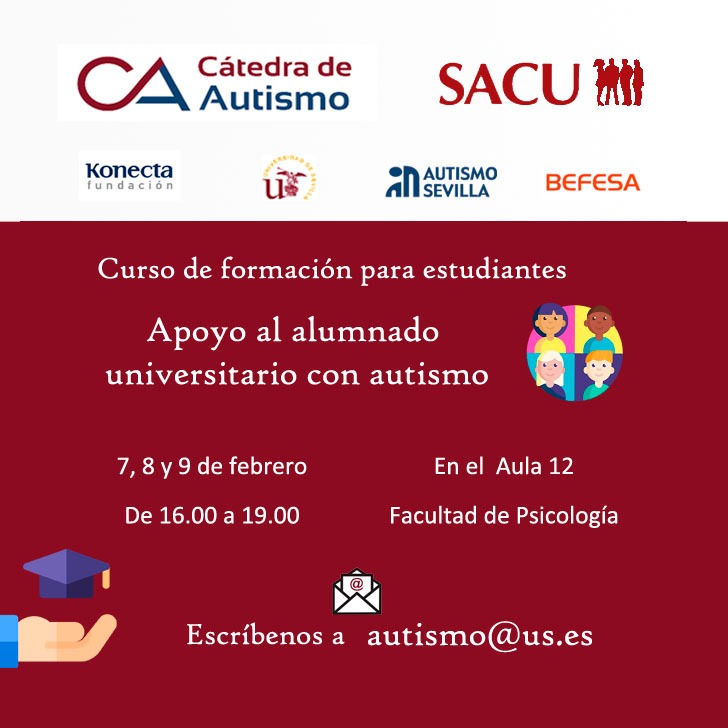 Actividad Formativa: Apoyo al alumnado universitario con autismo @ Aula 12 de la Facultad de Psicología  